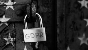 lock with GDPR on it