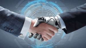 robot handshake with human